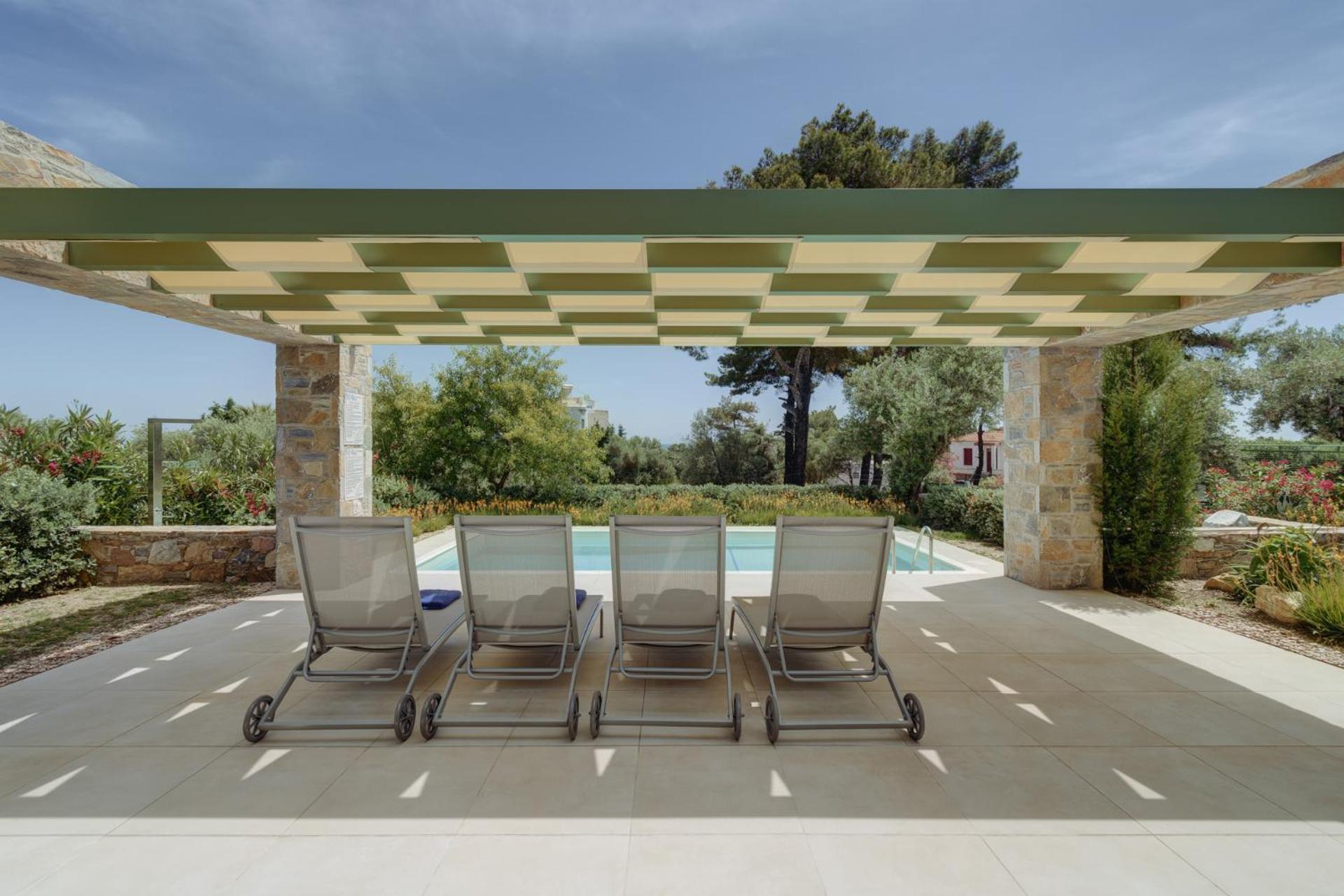 플로마리언 Ouzo Stone House 1 With Private Pool 빌라 외부 사진