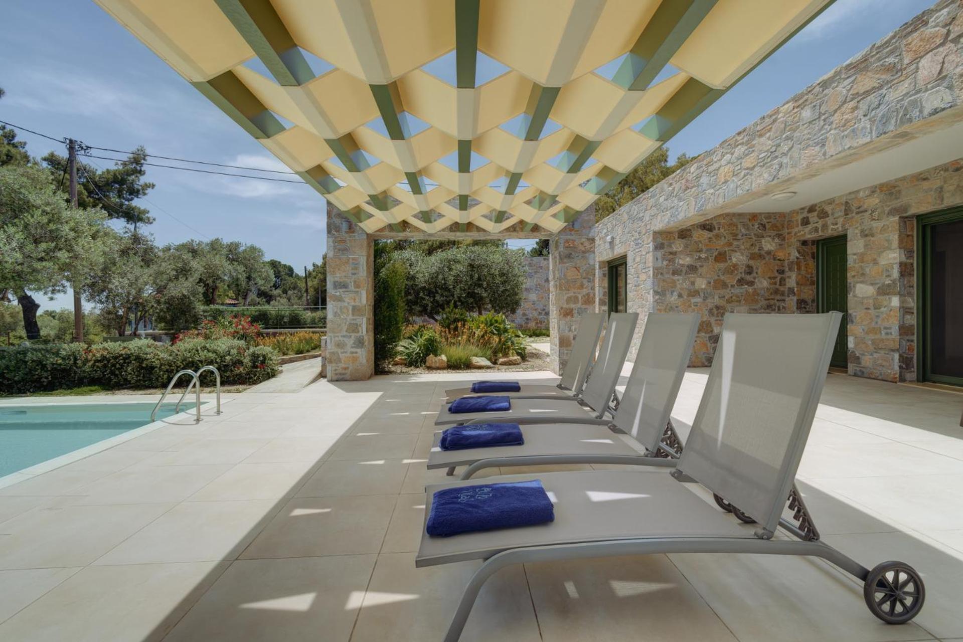 플로마리언 Ouzo Stone House 1 With Private Pool 빌라 외부 사진